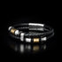 Gold und Silber Armband Herren Flechtoptik Magnetverschluss Luxus Geschenk Modeschmuck